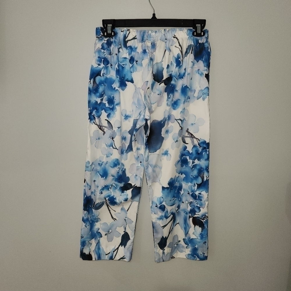 Bryn Walker Women’s Fioro Cotton Print Blue Capri pants Size Small MSRP $158 NWT - Picture 6 of 12